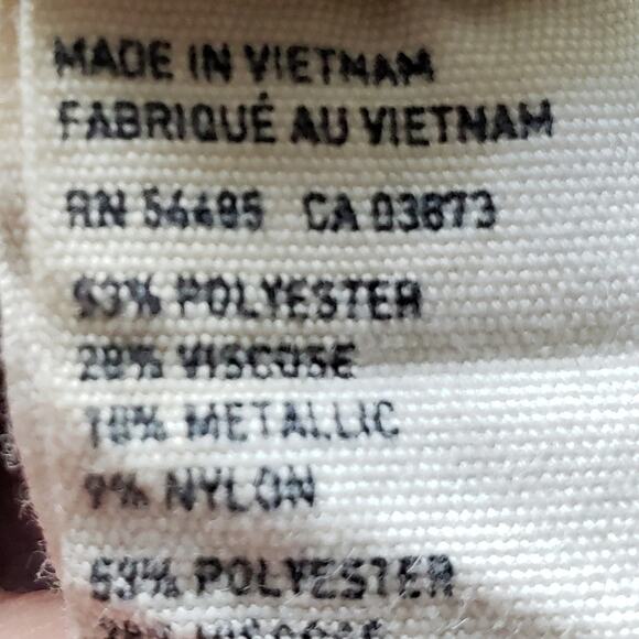 American Eagle AEO Burgundy & Silver Metallic Dolman Sleeve Top Medium - Picture 9 of 11